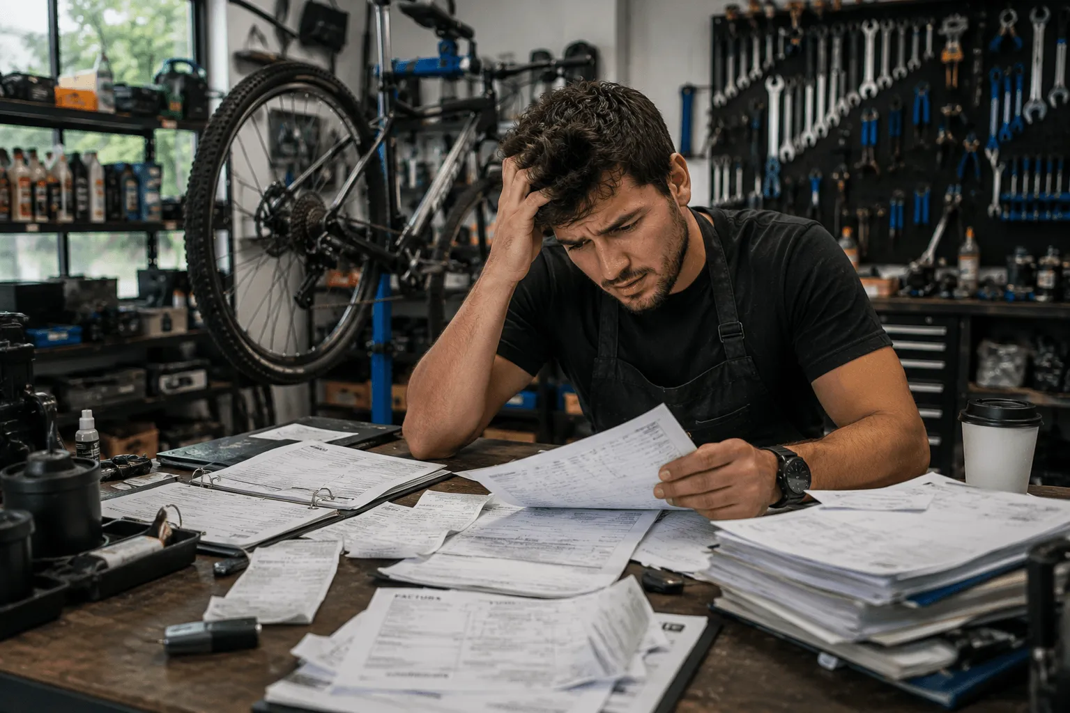 Los retos de operar un taller de bicicletas sin sistema