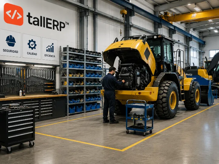 Cómo TallERP digitaliza el mantenimiento de maquinaria